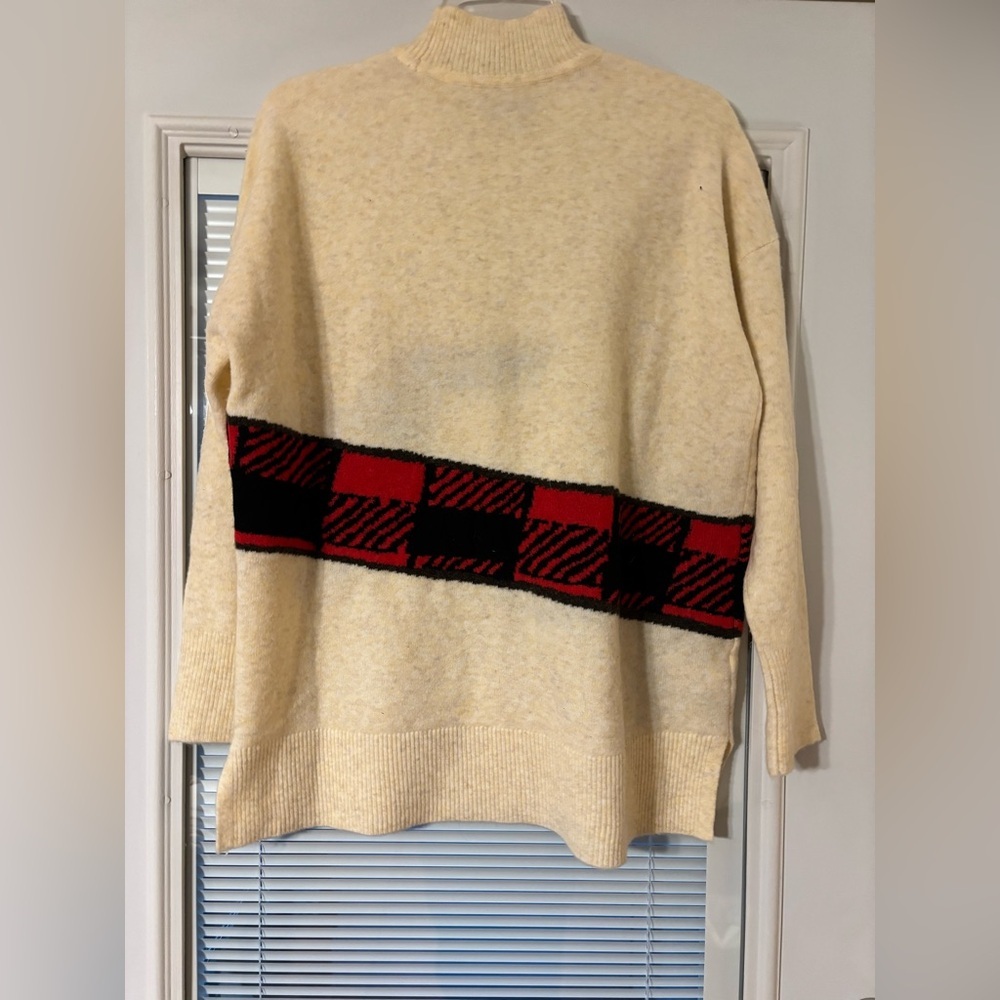 LOFT Cream Dog patterned Sweater - Picture 7 of 9